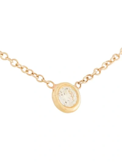 Shop Zoë Chicco 14kt Yellow Gold Single Diamond Chain Necklace