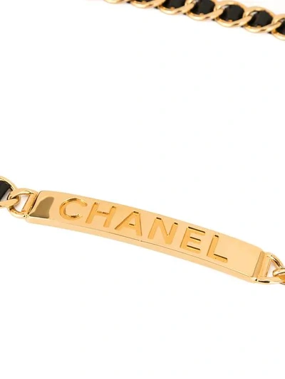 Pre-owned Chanel 1998  Cc Belt In Black