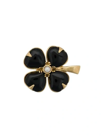 Shop Goossens Trèfle Brooch In Gold