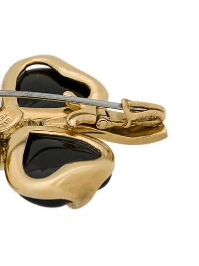 Shop Goossens Trèfle Brooch In Gold