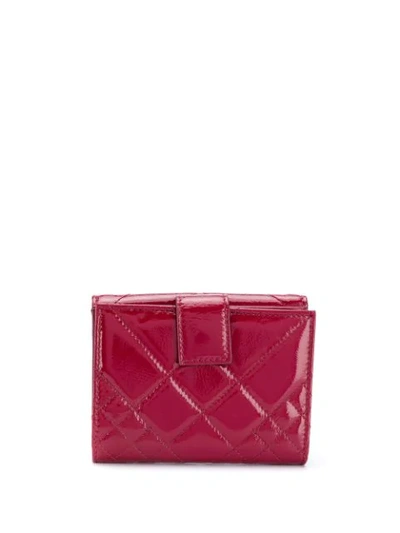 Shop Versace Medusa Plaque Wallet In Ksrot Sunset Red-oro Tribute 