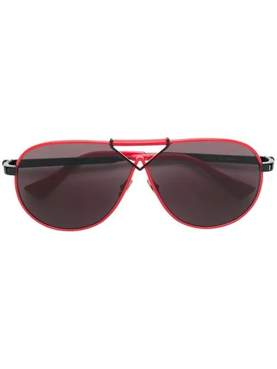 Shop Altuzarra Aviator Frames Sunglasses In Red
