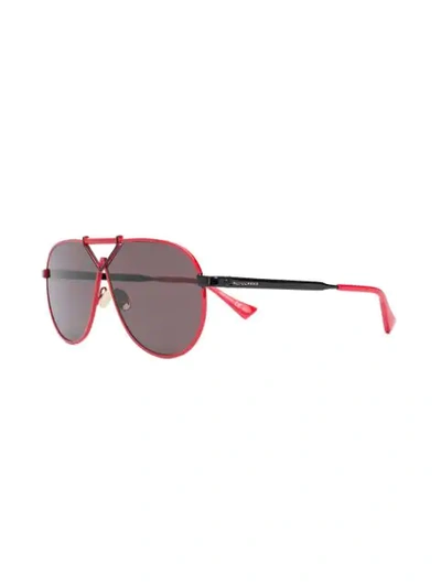 Shop Altuzarra Aviator Frames Sunglasses In Red