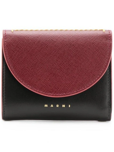 Shop Marni Small Logo Wallet In Black
