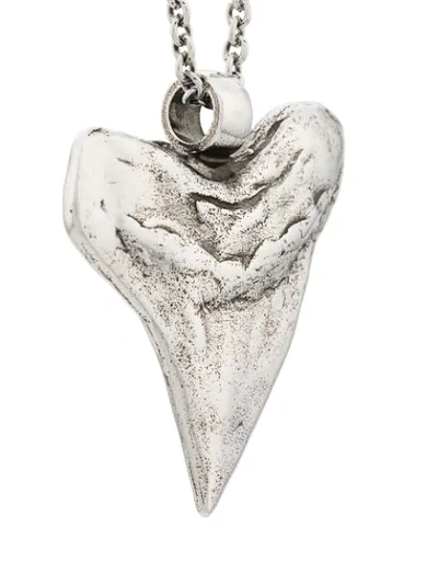 Shop Saint Laurent Charm Necklace In Silver