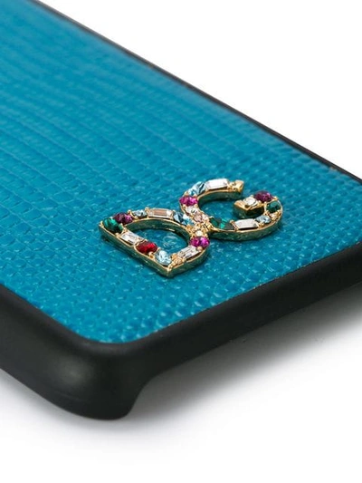 Shop Dolce & Gabbana Logo Iphone 7 Case In Blue
