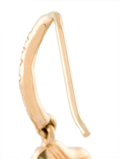 Shop Aurelie Bidermann 18kt Gold Clover Sapphire Earring