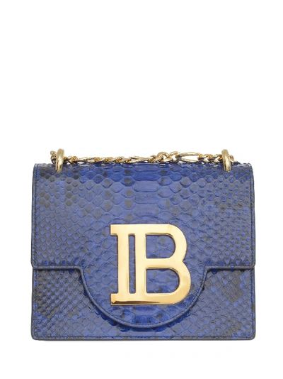 Shop Balmain Paris Shoulder Bag In Blue
