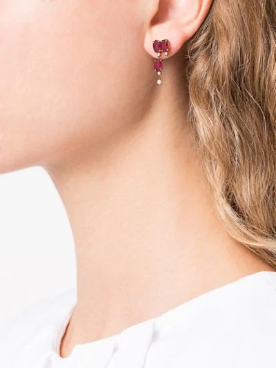 Shop Yannis Sergakis Triplet Stud Earrings In Gold