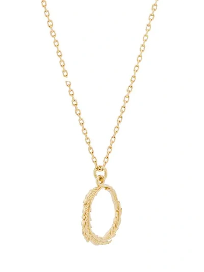 Shop Alex Monroe Plume Loop Necklace In Gold