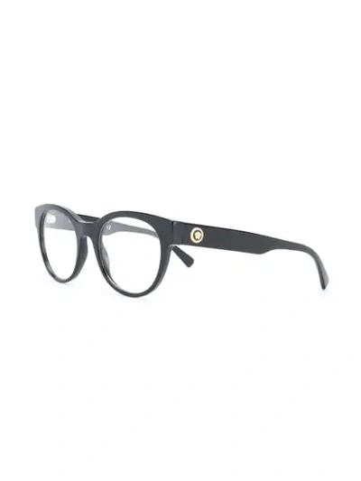 Shop Versace Round Sunglasses In Black