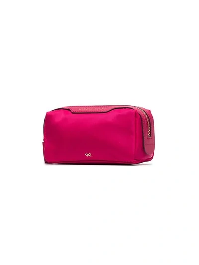 Shop Anya Hindmarch Hot Pink Girlie Stuff Nylon Pouch