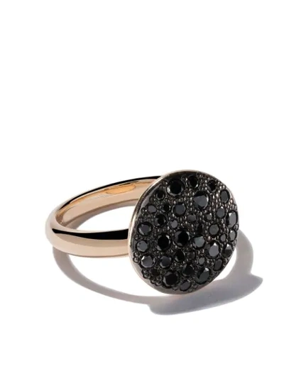 Shop Pomellato 18kt Rose Gold Sabbia Black Diamond Ring