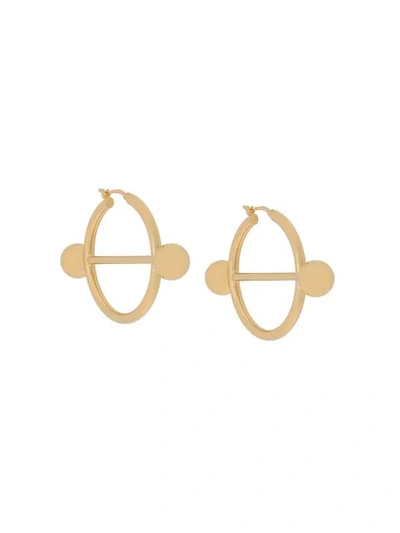 Shop Jw Anderson Disc Hoop Earrings In Gold