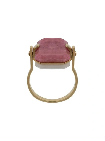 Shop Aliita Deco Stone Ring In Gold