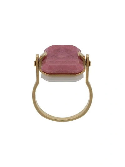 Aliita Deco Stone Ring In Gold