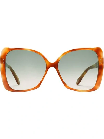 Shop Gucci Oversize Square-frame Sunglasses In Brown