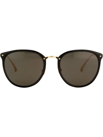 Shop Linda Farrow Lfl251 Sunglasses In Black