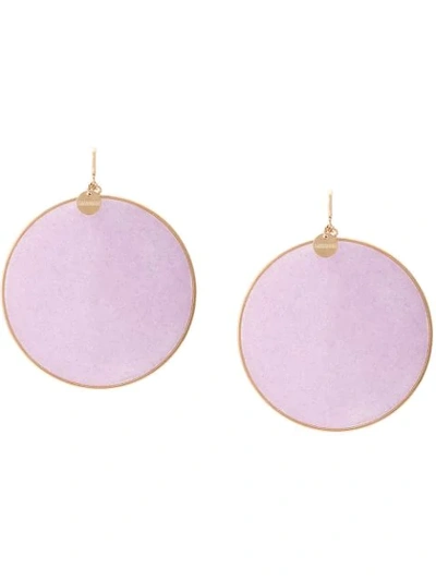 Shop Missoni Large Hoop Earrings In Purple