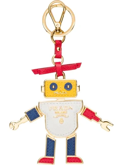 Shop Prada Robot Trick Keyring - Multicolour