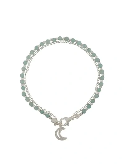 Shop Astley Clarke Moon Biography Bracelet In Green