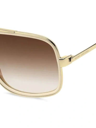 Shop Marc Jacobs Oversized Aviator Sunglasses In Metallic