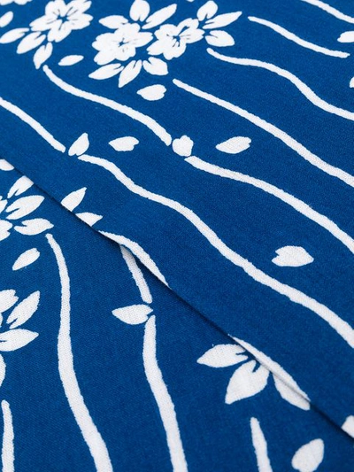Shop Blue Blue Japan Floral Print Scarf In Blue