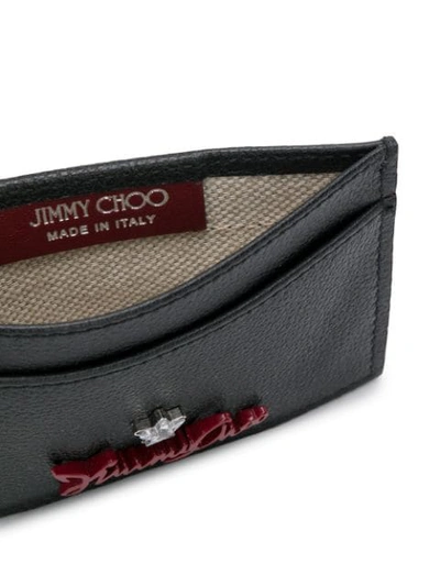 Shop Jimmy Choo Aries Cardholder In Black