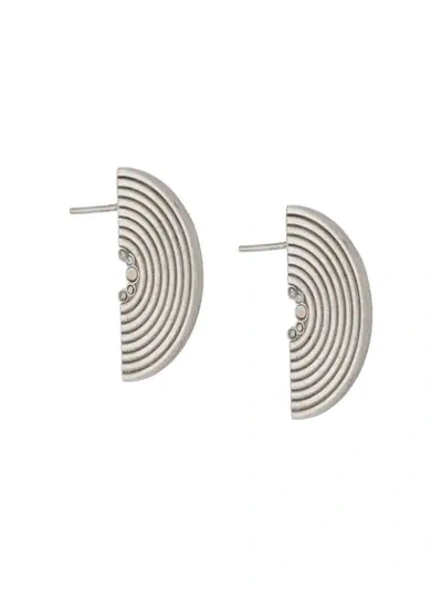 Shop Charlotte Valkeniers Half Spectrum Earrings In Silver
