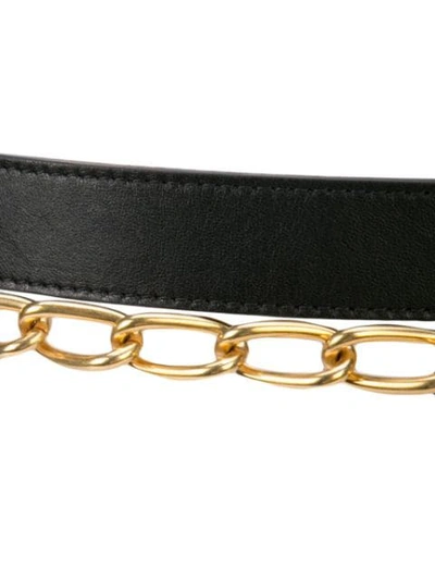 Shop Oscar De La Renta Chain Belt In Black