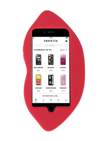 Shop Stella Mccartney Lips Iphone 7 Case In 6309 Red 6309