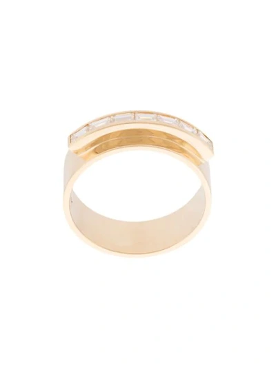 Shop Azlee Band Ring In Yellow