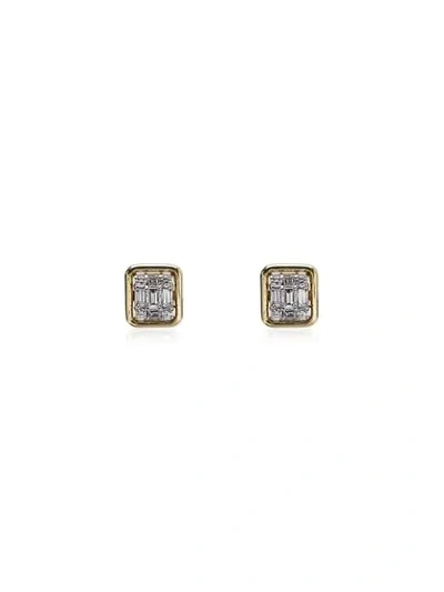 Shop Mindi Mond 18k Yellow Gold Clarity Classic Diamond Stud Earrings - Metallic