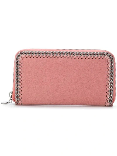 Shop Stella Mccartney Falabella Zip Around Wallet - Pink