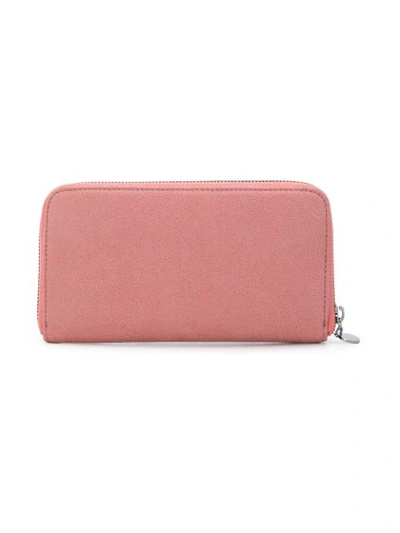 Shop Stella Mccartney Falabella Zip Around Wallet - Pink