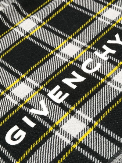 Shop Givenchy Check Scarf In Black
