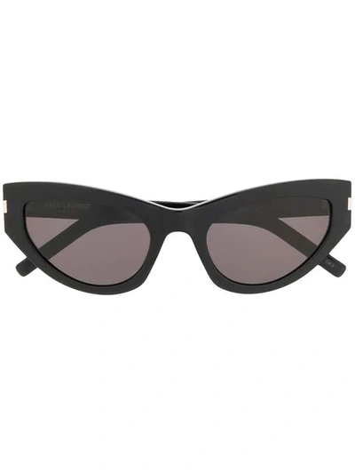 Shop Saint Laurent Grace S Sunglasses In Black