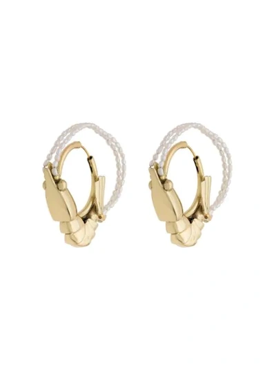 Shop Ellery Shrimp Earrings In Gold