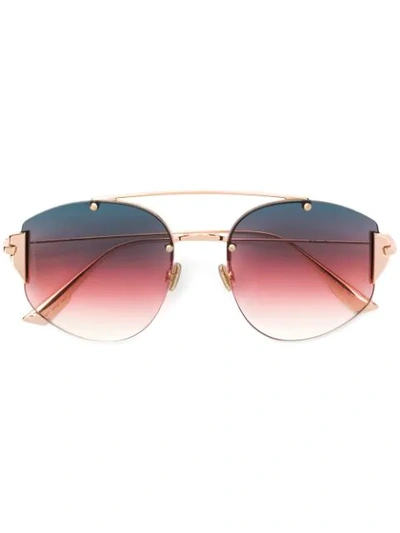 Shop Dior Stronger Sunglasses In Gold