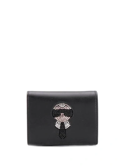 Shop Fendi Embellished Wallet In Black
