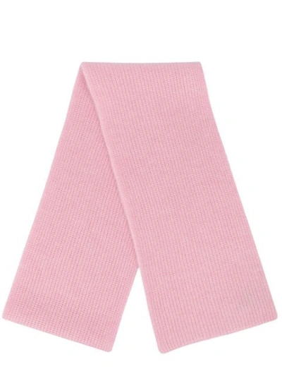 Shop N•peal Ribbed Knit Scarf In Pink