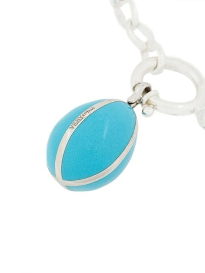 Shop Gavello Turquoise Egg Charm Bracelet In Metallic