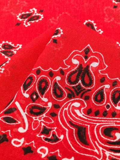 Shop Saint Laurent Schal Mit Bandana-print In Red