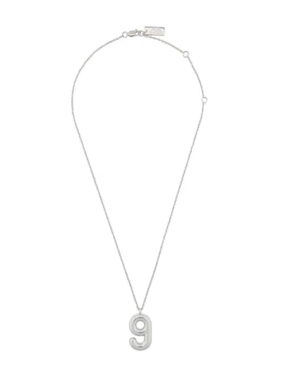 Shop Marc Jacobs Bubbly G Pendant In 040 Silver