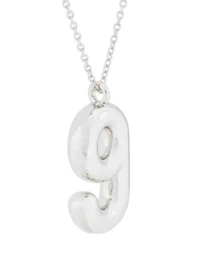 Shop Marc Jacobs Bubbly G Pendant In 040 Silver