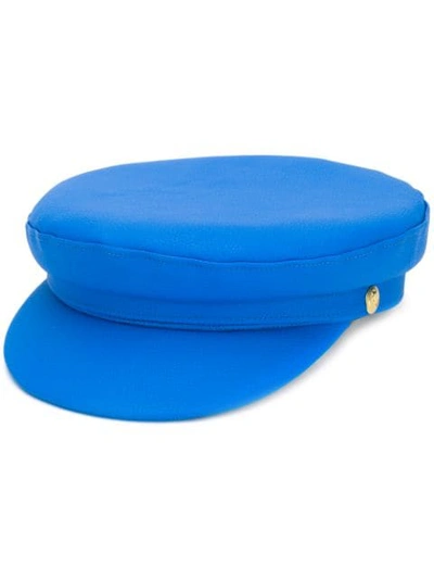 Shop Manokhi Biker Hat In Blue