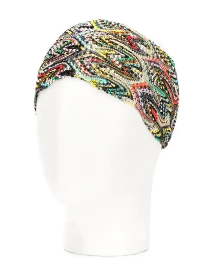 Shop Missoni Chunky Knit Headband In Black