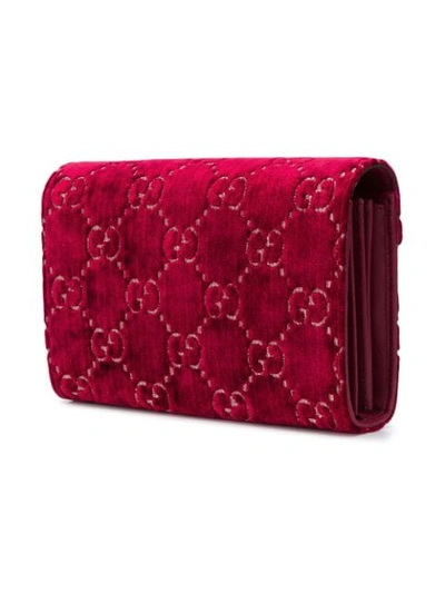 Shop Gucci Dionysus Chain Wallet In Red