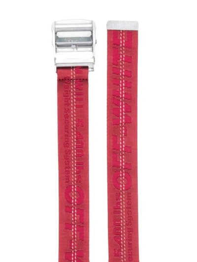 Shop Off-white Tonal Lettered Logo Belt - Rot In Red