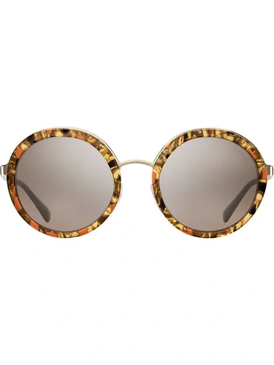 Shop Prada Cinéma Sunglasses In Brown